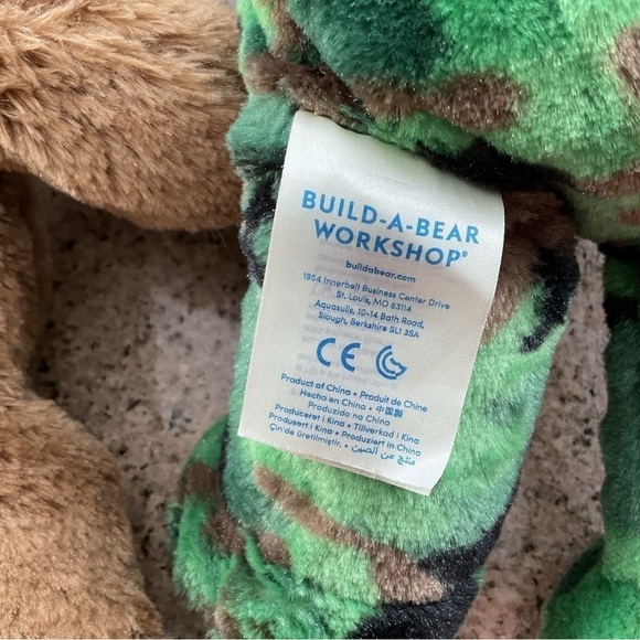 Build A Bear Bearemy Bear Plush Stuffed Lovey Toy Plush Build-A-Bear Camouflage - Picture 4 of 8